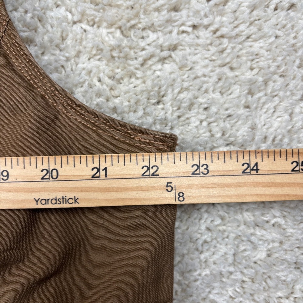 Noble Outfitters Canvas Vest Women XL Brown Faux Fur Lined Quilted Workwear - Picture 5 of 10
